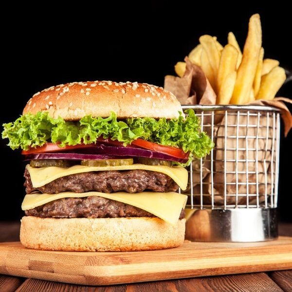 Hamburguesa Doble Brasa con Papas
